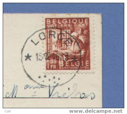 762 Op Kaart Met Sterstempel * LORCE * - 1948 Exportación