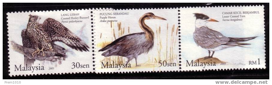 MALAYSIA- 2005 MIGRATORY BIRDS- MNH Complete Set - Cigognes & échassiers