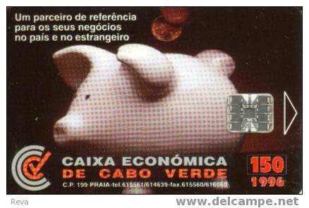 CAPE  VERDE  150 UNITS COIN  MONEY  PIGGY BANK  CAIXA ECONOMICA CHIP   FRESH AS MINT  CPV-12 - Cape Verde