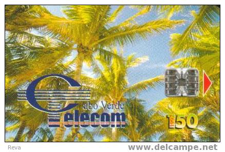 CAPE  VERDE  150 UNITS  PALM  TREES  TROPICAL  IMAGE  CHIP  VERY FRESH  CPV-17 - Kaapverdische Eilanden