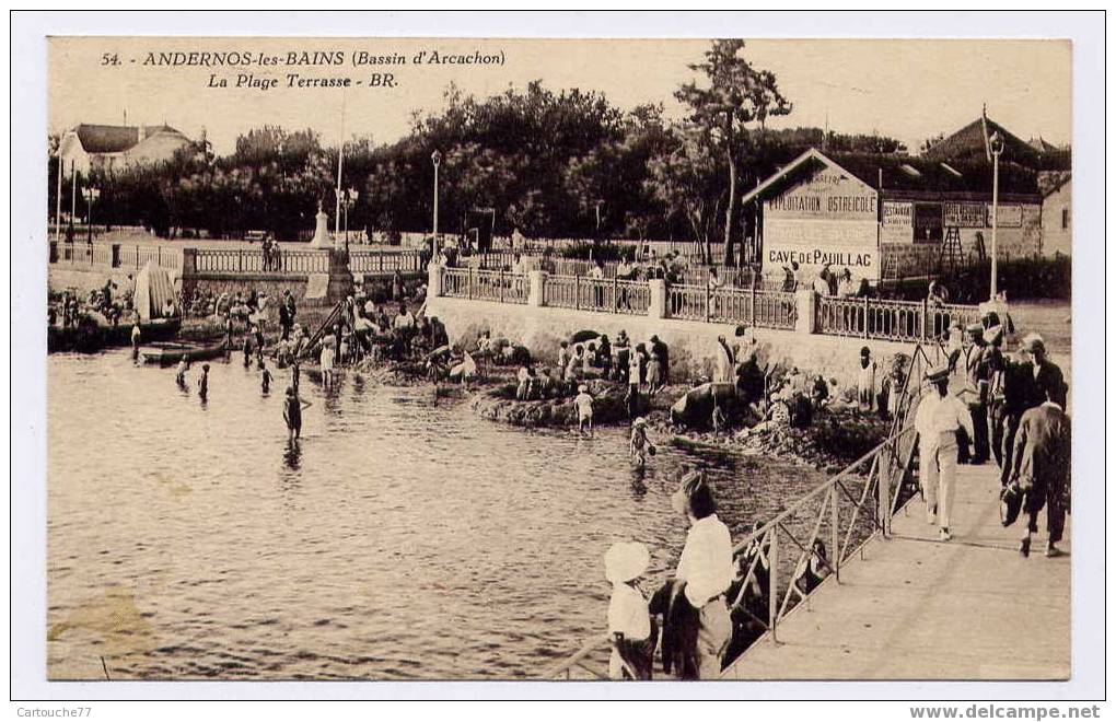 J16 - ANDERNOS-les-BAINS - La Plage-Terrasse (jolie Carte Animée) - Andernos-les-Bains