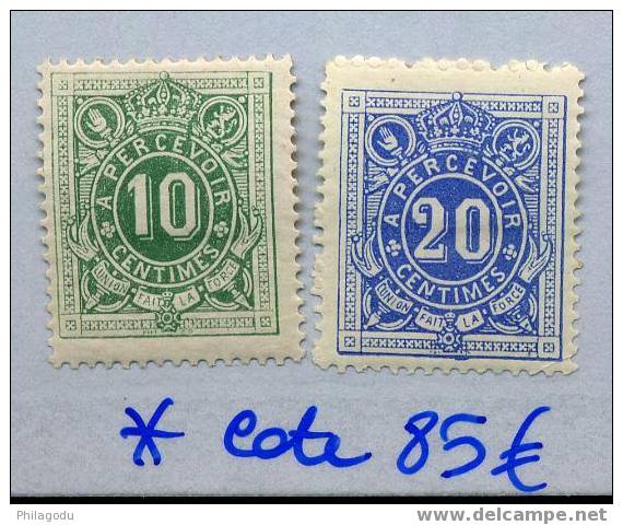 TAXES 1 Et 2  Propre Charnière, Très Frais   Cote 85 E - Stamps