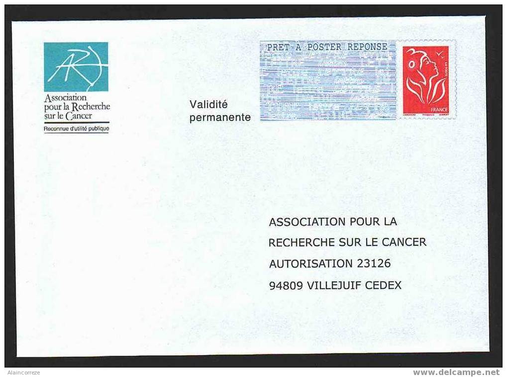 Entier Postal PAP Réponse Val De Marne Villejuif Association Pour La Recherche Sur Le Cancer N° Au Dos: 06P447 - PAP: Antwort/Lamouche