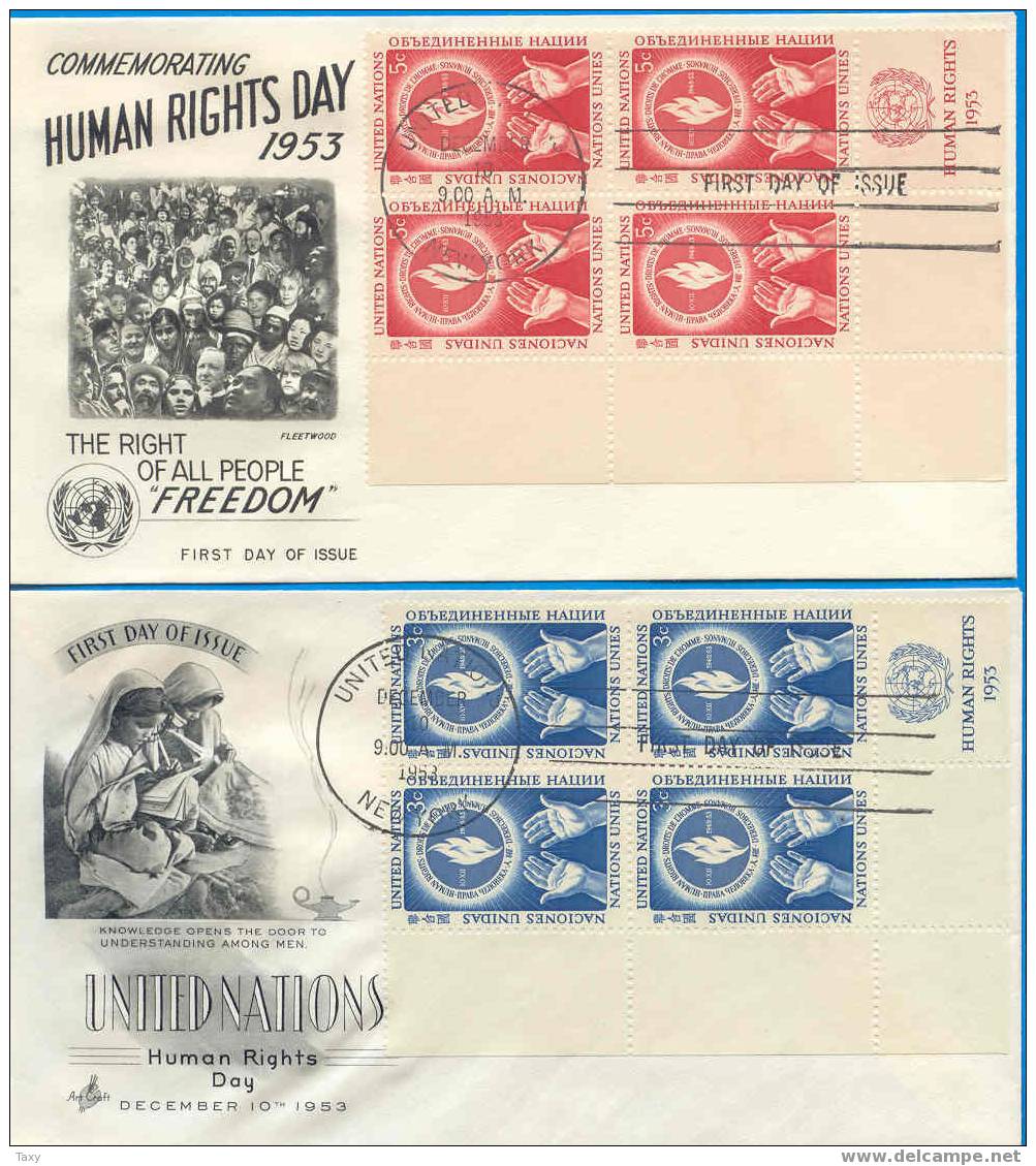 FDC Nations-Unies Y&T 21/22 - Autres & Non Classés