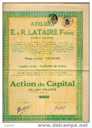 EECLOO "Ateliers E. & R. LATAIRE Frères SA" - Industrie