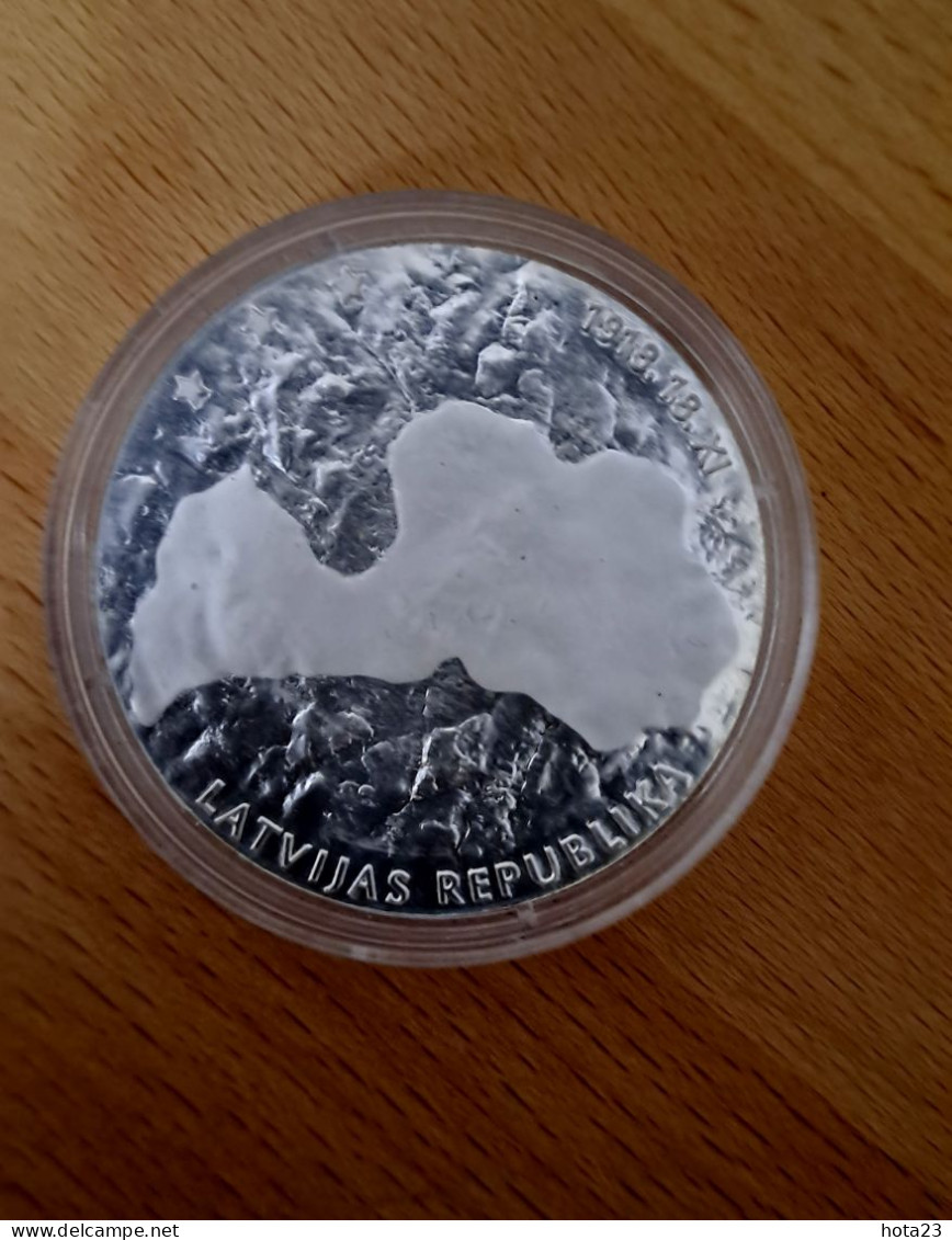 Latvia , Lettland , Lettonia  - SABER ;  Fight For Freedom ;MAP OF LATVIA -2006 Silver-proof - Letland