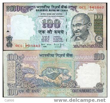 Inde Séries Mahatma Gandhi 10 Billets Banknotes 2x5 Roupies 2x10 Roupies 2x20 Roupies 2x50 Roupies 2x100 Roupies Bon éta - Inde