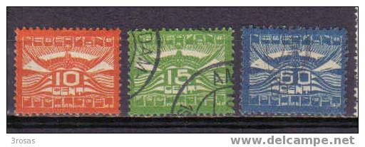 Pays-Bas Netherlands Poste Aerienne 1921 Serie Complete Obl - Autres (Air)