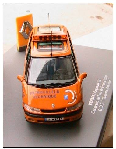 RARE RENAULT ESPACE III PATROUILLEUR DDE CARAVANE TDF 1/43 - Advertising - All Brands