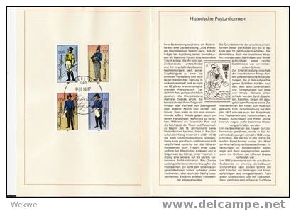 DDR001/Ersttagsblatt Nr. 2,1986  – Uniformen Der Post  – Zusammendruck U. Satz - 1st Day – FDC (sheets)