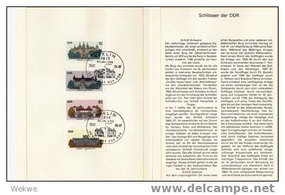 DDR008/ Ersttagsblatt Nr. 14, 1986 – Schlösser – Satz Und 2 Blöcke - 1e Dag FDC (vellen)