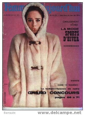 FEMMES D´AUJOURD´HUI N° 1071 11/11/1965 - Moda