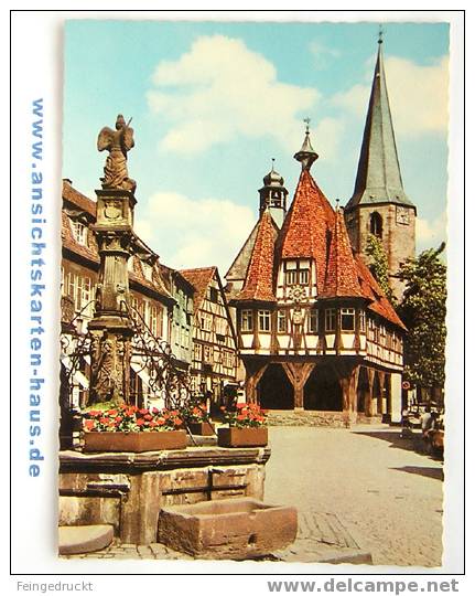 D 3809 - Michelstadt. Rathaus Und Brunnen - CAk, Datiert 1963 - Michelstadt