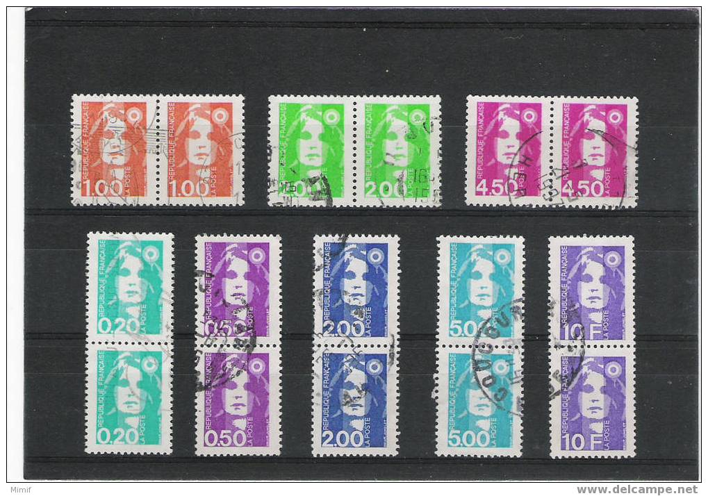 RARE !!  8 Paires De Différentes Valeurs - Oblitérées  - Parfait état. - 1989-1996 Marianna Del Bicentenario