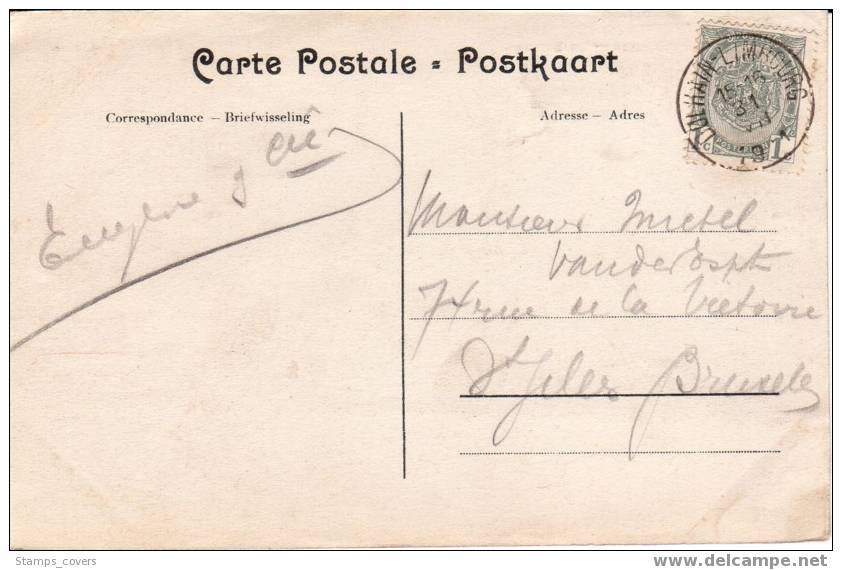 BELGIUM USED POST CARD 1911 GILEPPE LE BARRAGE - Gileppe (Stuwdam)