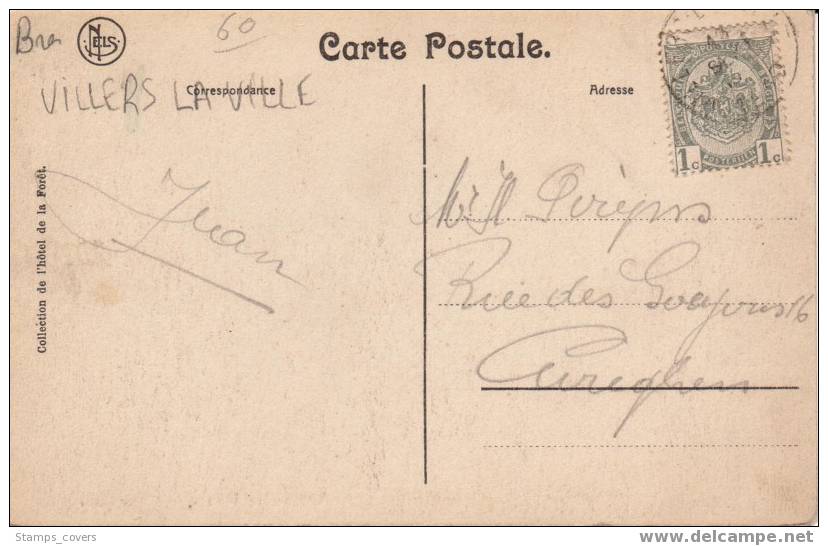 BELGIUM USED POST CARD 1911 ABBAYE DE VILLERS - Villers-la-Ville