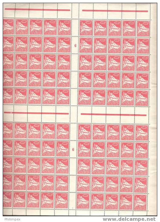 ALGERIE 2 STAMPS 1927-30, PER 100 IN LARGE PART OF SHEETS NEVER HINGED **! - Ongebruikt