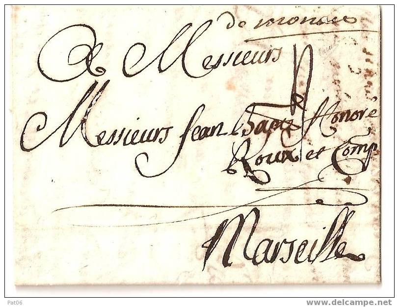 MONACO - BUREAU FRANCAIS 17.11.1641/13.2.1793 - Poststempel