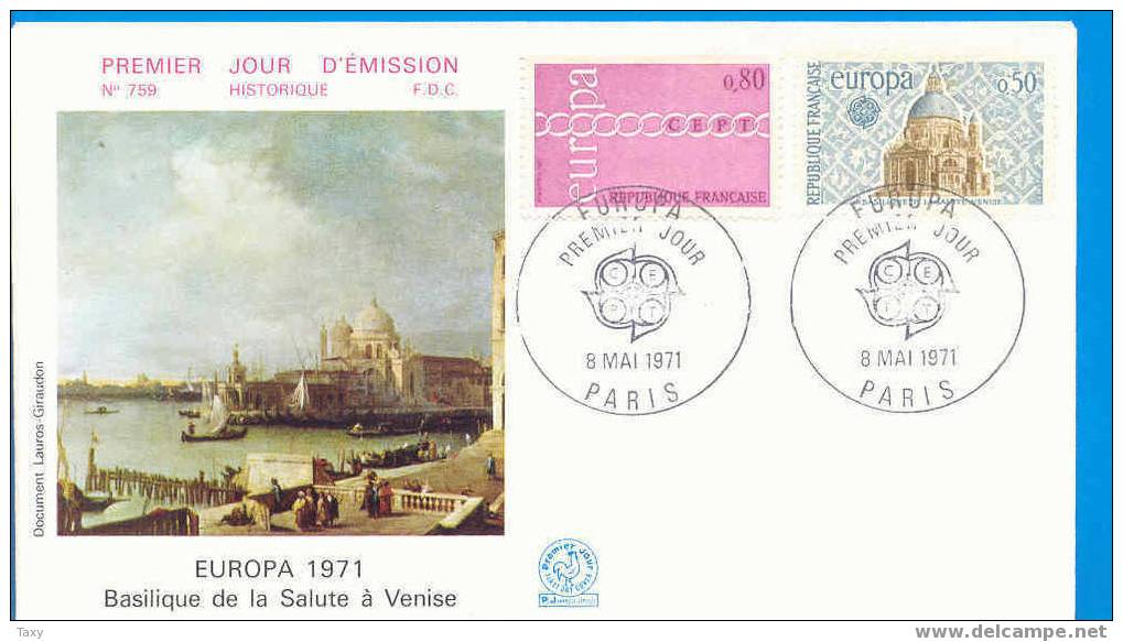 FDC Europa France Y&T:1676/77 - 1971