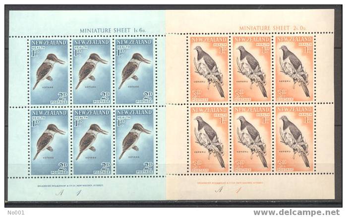 Nouvelle-Zélande   BF  7 Et 8   *  TB  Oiseaux  Martin-pecheur Et Pigeon - Piccioni & Colombe