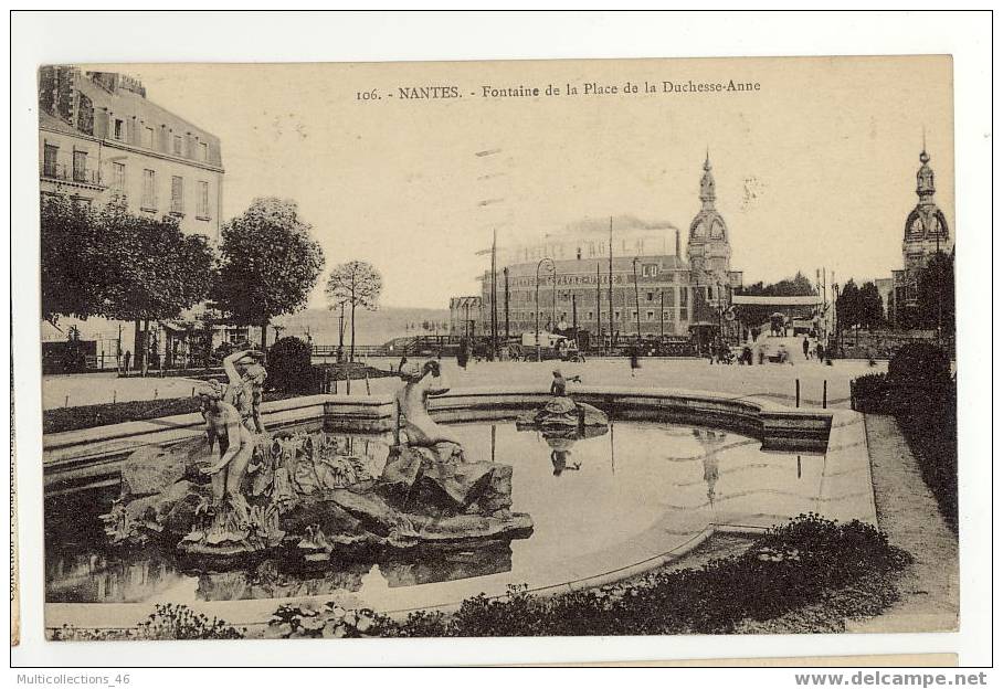 44 - NANTES - Fontaine De La Place De La Duchesse-Anne. - Nantes