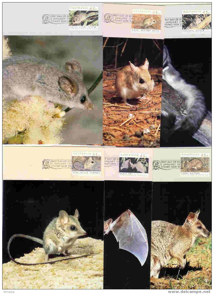 Australia-1992 Threatened Species  Set 6  Maximum Cards - Maximumkarten (MC)