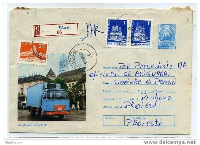 VOITURE / CAMION /  ENTIER POSTAL / ROUMANIE / STATIONERY - Camion