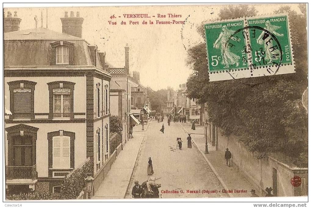 Verneuil Rue Thiers Vue Du Port De La Fausse-Porte - Verneuil-sur-Avre