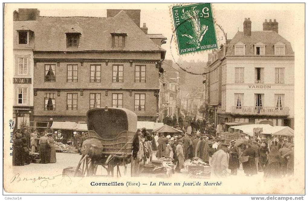 Cormeilles La Place Un Jour De Marché - Pont-de-l'Arche