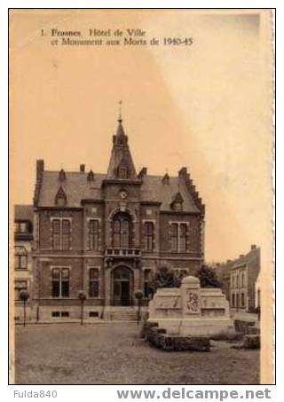 CPA.   FRASNES-LEZ-BUISSENAL.  Hotel De Ville Et Monument Aux Morts De 1940/45.  (rare) - Frasnes-lez-Anvaing