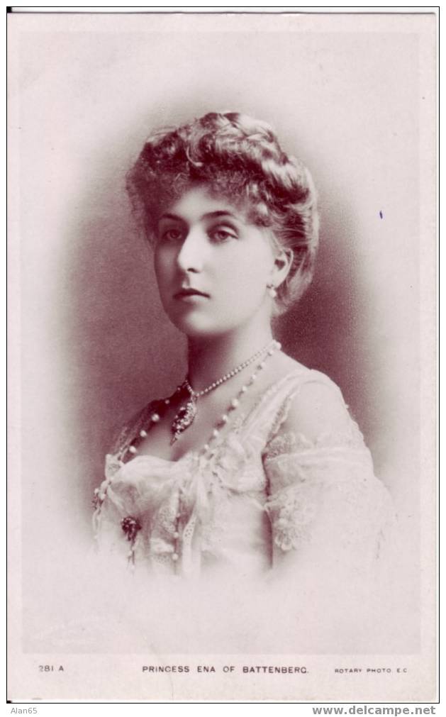 Princess Ena Of Battenberg Great Britain Royalty Vintage Postcard - Königshäuser