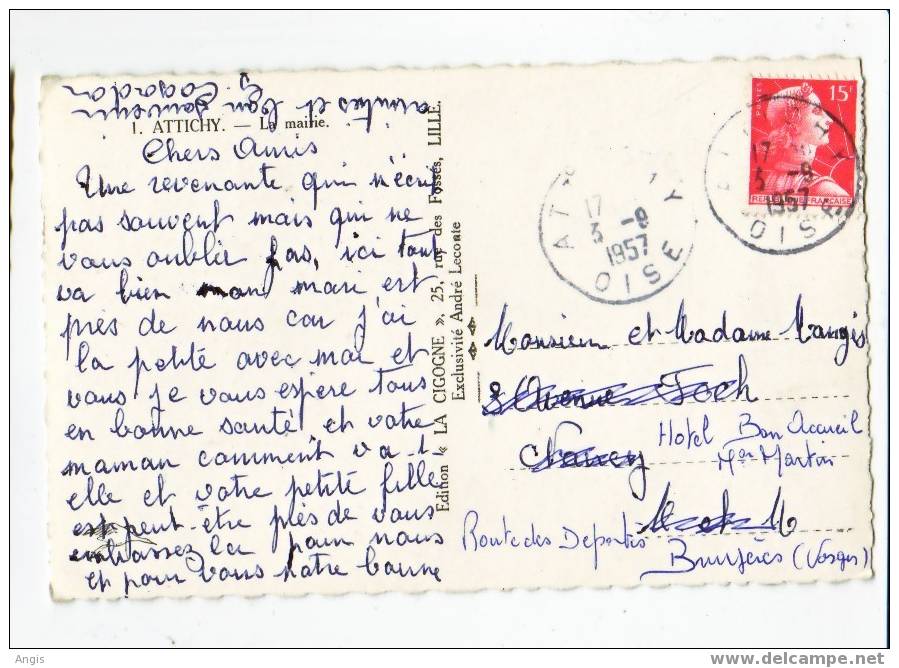 CPSM---60----ATTICHY---MAIRIE - Attichy