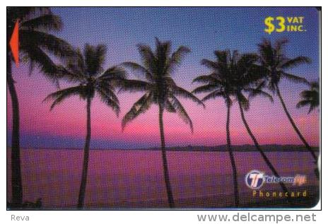 FIJI $3 PALM TREES AT SUNSET 1999 GPT FIJ-167 3RD PRINT  LAST GPT ISSUE READ DESCRIPTION !! - Fidschi