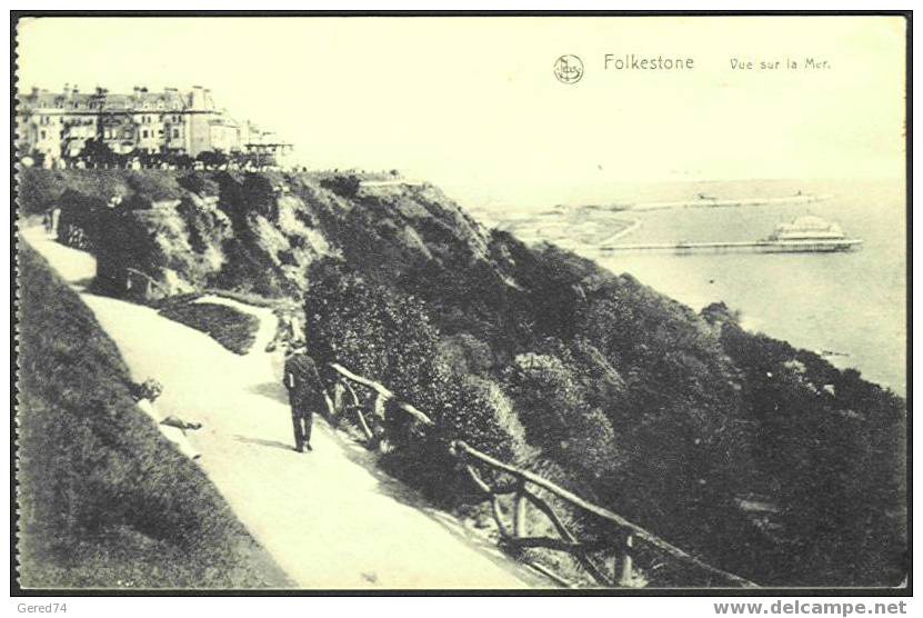 GB : Folkestone - Vue Sur La Mer (1919) - Folkestone