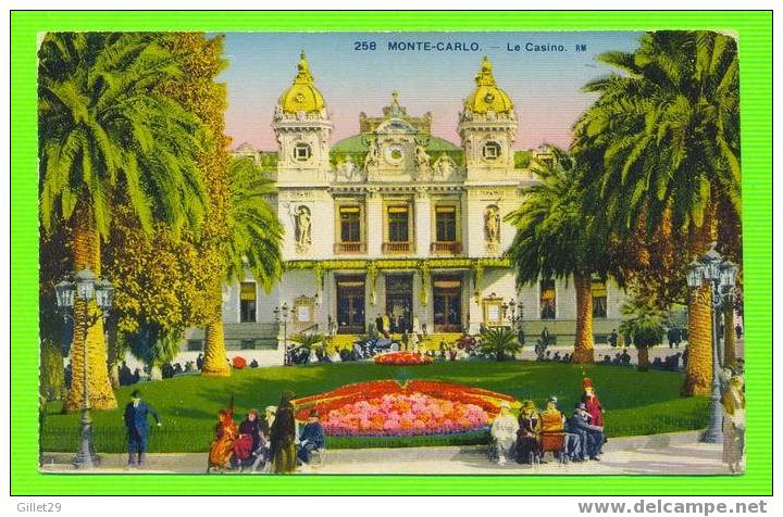 MONTE-CARLO, MONACO - LE CASINO - ANIMÉE - ÉDITION D'ART ROSTAN & MEUNIER - Casino