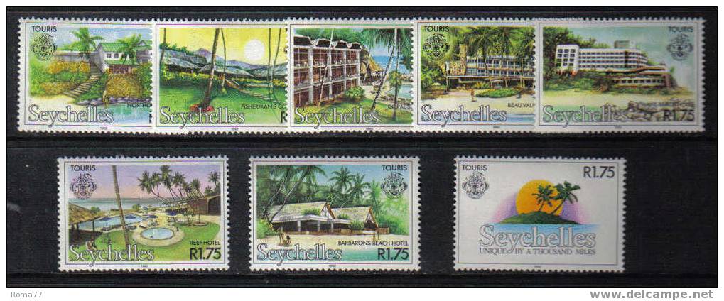 CI890a - SEYCHELLES , N. 506/513  ***  Turismo - Seychelles (1976-...)