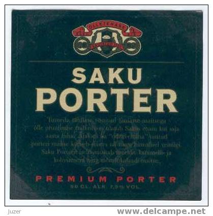 Estonia: SAKU PORTER Beer Label - Bière