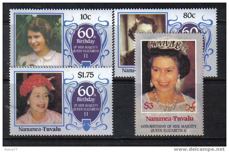 CI1361b - NANUMEA TUVALU , Serie 60th Birthday Of Q.E. II  *** - Tuvalu