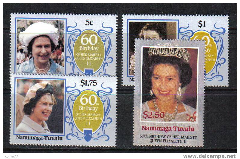 CI1361c - NANUMAGA TUVALU , Serie 60th Birthday Of Q.E. II  *** - Tuvalu