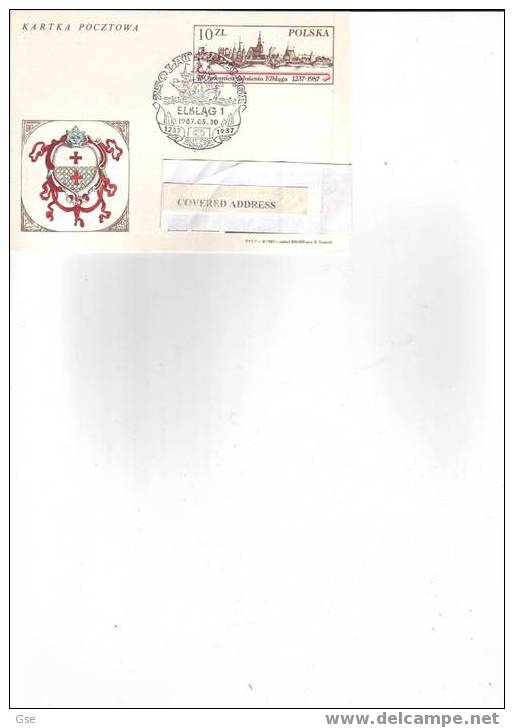 POLONIA 1987 - Intero Postale Ufficiale - Annullo Speciale Illustrato - Veliero - Sonstige (See)