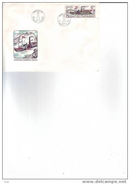 CECOSLOVACCHIA 1991 - FDC - Yvert 2878 - Annullo Speciale Illustrato - Battello - Autres (Mer)