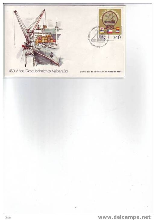 CILE 1986 - Yvert 737 - FDC - Annullo Speciale Illustrato - Battello - Autres (Mer)