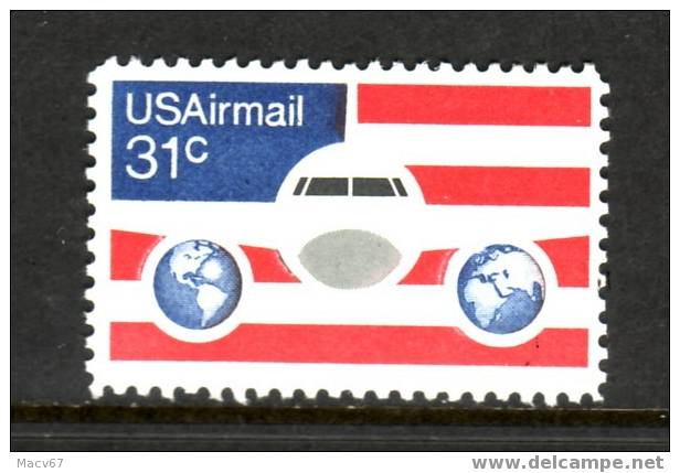 U.S. C90    **   PLANE, GLOBE AND FLAG - 3b. 1961-... Unused