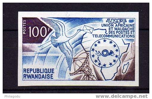 Rwanda 1973, Union Africaine Postes Et Télécommunications, 552** N.D. - Storchenvögel
