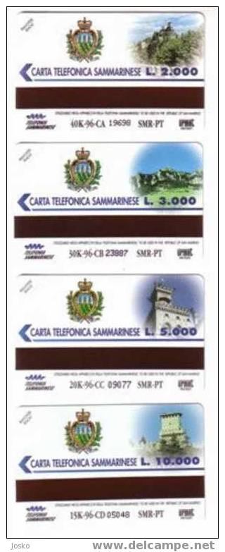 SAN MARINO - Pisa Tower Torre Pisana Statue Of The Liberty Statue De La Liberte China Japan Athens - MINT AND RARE CARDS - San Marino