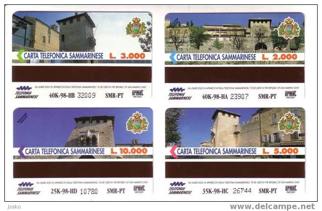 SAN MARINO - Horoscope , Zodiac , Zodiaque , Horoskop , Zodiaques , Castle , Palace , Chateau Palais - MINT & RARE Cards - San Marino