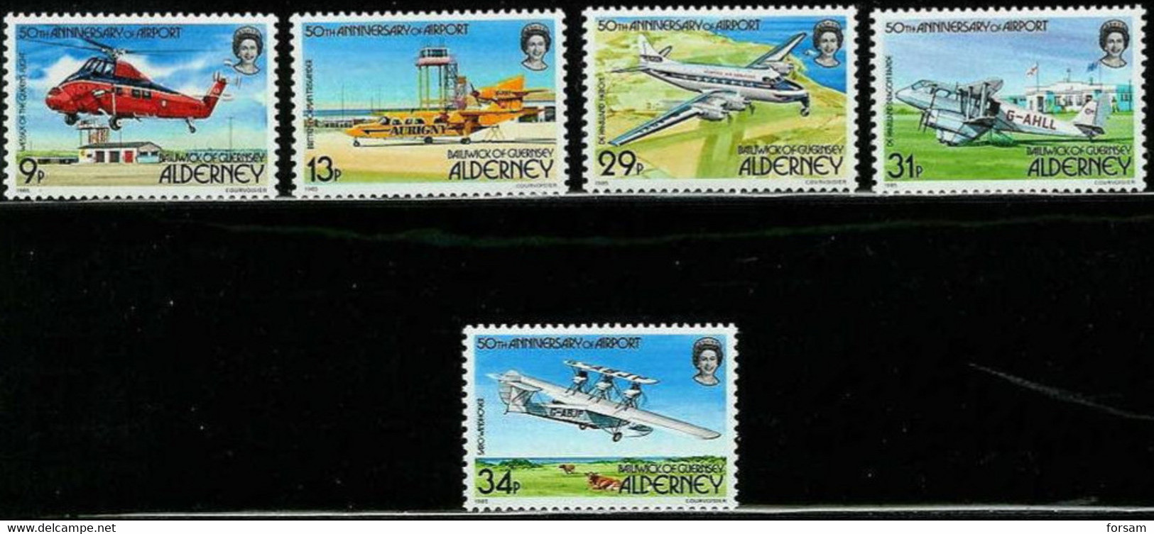 ALDERNEY..1985..Michel # 18-22...MNH...MiCV - 32 Euro. - Alderney