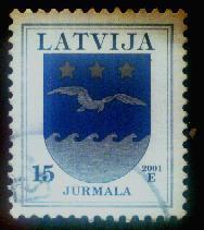 Latvia- GULL -15 Sant -LOGO- JURMALA  -2001 Year -stamp - O - Lettonie