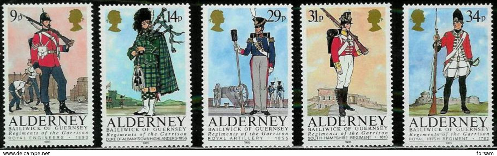 ALDERNEY..1985..Michel # 23-27...MNH. - Alderney