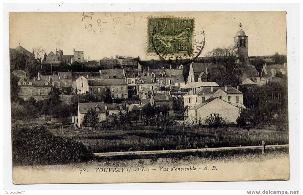 J19 - VOUVRAY - Vue D'ensemble (1918) - Vouvray